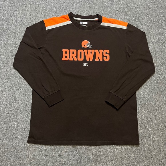 NFL Other - Cleveland Browns‎ NFL Long Sleeve T Shirt Size Medium Brown Orange Football